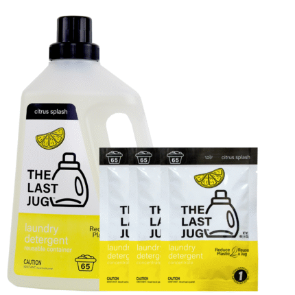 Laundry Detergent Starter Kit, Citrus, 3-Pack 195 Loads with Emty Reusable Jug - The Last Jug